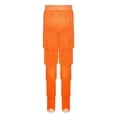 thumbnail image 4 of TiaoBug Kids Girls Elastic Waist Rhinestone Fringe Practice Pants Tassel Latin Salsa Dance Performance Trousers Fluorescent Orange 16, 4 of 7