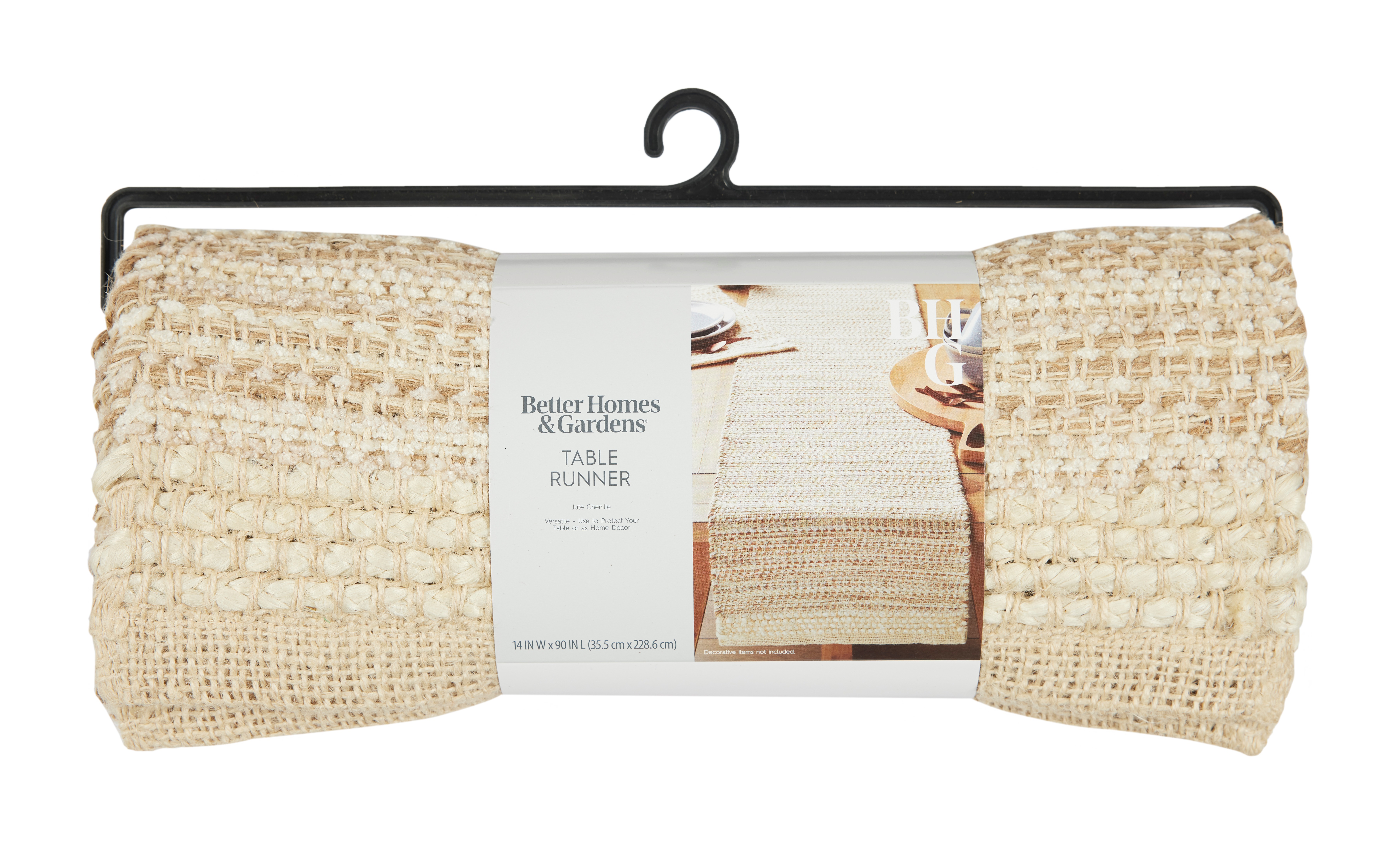 Better Homes & Gardens Jute Chenille Table Runner - 14 x 90 Inches photo 8