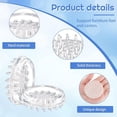 thumbnail image 6 of OFEFE 16-Piece Clear Carpet Protectors - Spiked Caster Cups for Furniture Legs, Sofas, Tables, Chairs, Round Transparent Carpet Guards with Grip Design, 6 of 6