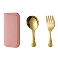 thumbnail image 2 of Reusable Travel Utensils Set with Case, Portable Spoons Cutlery, Ergonomic Handle Stainless Steel Tableware for Kids Adults Travel Picnic Camping Utensils, 2 of 9