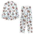 thumbnail image 4 of Suhoaziia Warm Pajamas for Women Skin Friendly Tops with Jogger Sweatpants Comfortable Long Sleeve Button-Down Sleepwear Print Graphic Mushroom Sloth Sweatshirt Size XL, 4 of 6