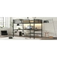 thumbnail image 4 of Queen Size Metal High-Rise Bed Frame with Power Outlet and LED Light, Black, Bedroom, 4 of 16