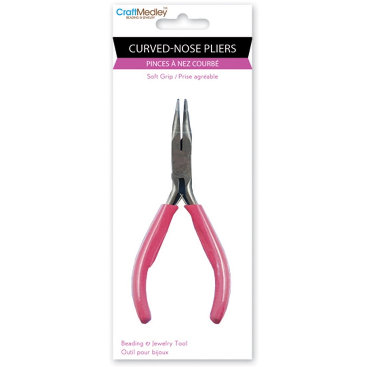 Curved Nose Pliers with Soft Grip Handle
