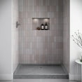 thumbnail image 3 of Streamline NTM-894-48GR-AL 48 in. x 36 in. Alcove Acrylic Shower Base in Matte Grey with Center Drain, Drain Included, 3 of 4