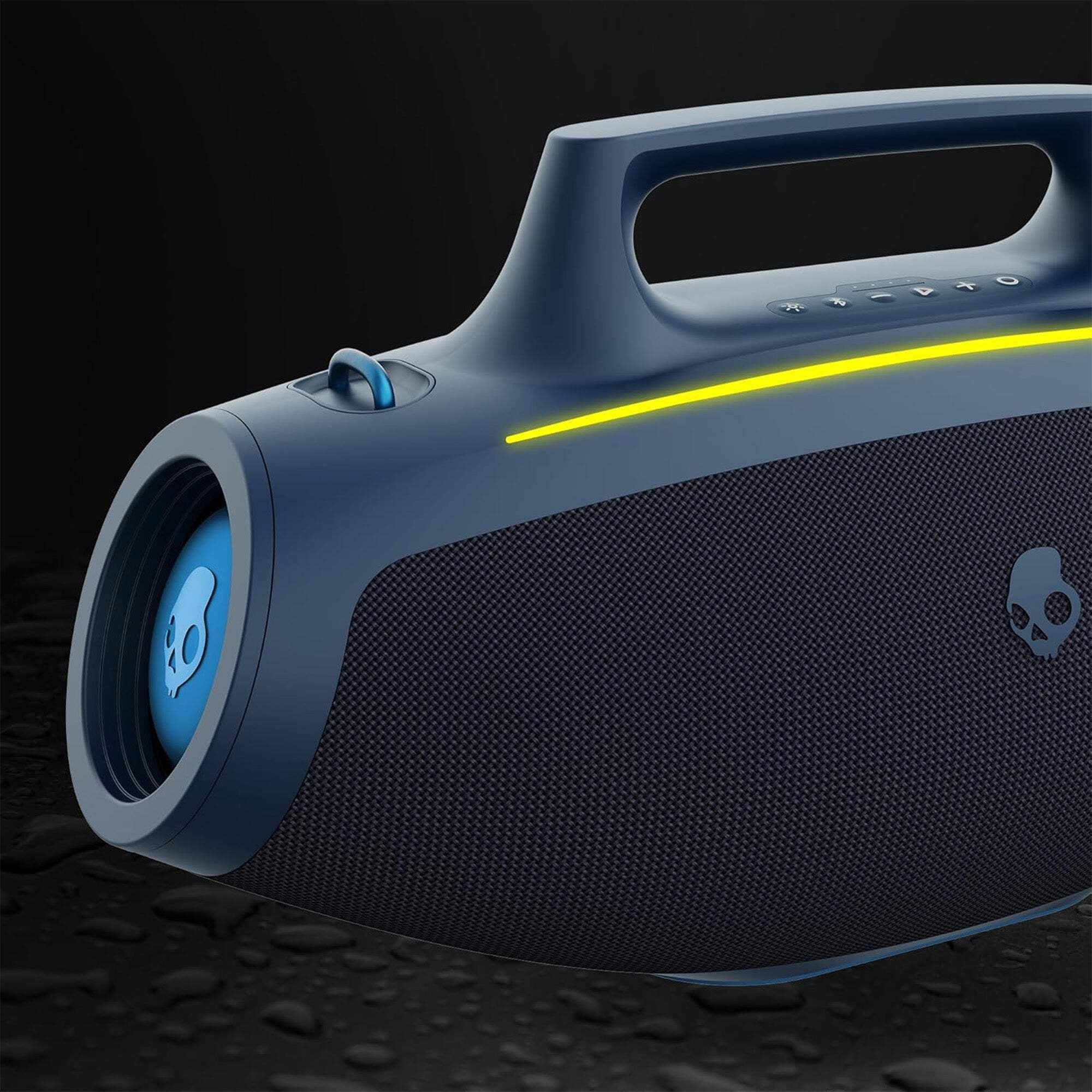 Skullcandy Barrel Bluetooth Boombox Party Speaker, Water-Resistant Portable Speaker, LED Lightshow Mode, 12 Hour Battery, Multi-Link