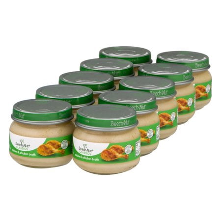 (10 Pack) Beech-Nut Classics Stage 1 Chicken & Chicken Broth Baby Food, 2.5