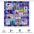 thumbnail image 2 of Abstract Space Dancer Gymnastics 4 Pcs Waterproof Shower Curtain Set,Watercolor Galaxy Nebula Girl Yoga Dance Gymnast with Waterproof Toilet Cover Shower Mat Rugs, 2 of 8
