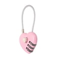 thumbnail image 1 of Uxcell Candado de Combinación de 1 Paquete, Aleación de Zinc, Candado de Combinación de 3 Dígitos en Forma de Corazón para Equipaje, Candado Sin Llave para Uso Exterior [Rosa], 1 of 7