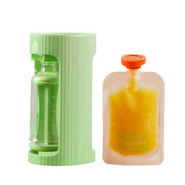 Estación para comida casera para bebés. Máquina para hacer purés de fruta y rellenar bolsas de comida para bebés con 10 bolsas. Apto para lavavajillas.