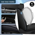 thumbnail image 2 of DIKSOAKR Bling Seat Covers for Audi A3/A4/A6/A7 2009-2024 & A5 2011-2024,Sparkly Crystal Waterproof Leather Diamond Seat Cover Compatible Airbag Black,Full Set(2 Row 5 Seats), 2 of 10