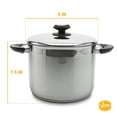 thumbnail image 2 of YBM Home Professional Chef’s 18/10 Stainless Steel Stock Pot Covered Tri-Ply Capsule Base With Bakelite Handle, Terrific Mirror Silver, Induction Compatible, 9 Quart - Black, 2 of 6
