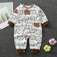 thumbnail image 2 of Gubotare Toddler Boy Clothes Baby Boys Girls Romper Funny Bodysuit Outfit Size 18-24 Months (Coffee,18-24 Months), 2 of 4
