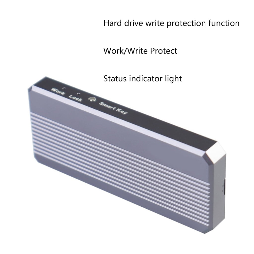 Zeiwohndc M.2 NVME SSD Enclosure Box USB3.1 NVMe to USB Adapter 10Gbps JMS583 Chip