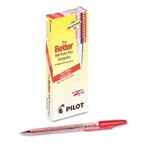 Pilot, PIL37011DZ, Better BP-S Ball Stick Pens, 1 Dozen