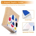 thumbnail image 5 of Yayeee Napkin Holder for Table Set of 2 Kitchen Paper Tissue Organization, Blue Retro Shapes, 5 of 8