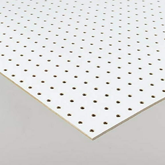 Custom Size 3/16 inch Thick White Pegboard Panel (12" X 24" (6 PCs))