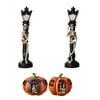 Toteaglile Resin Set (a Pair Of Skull Street Lamps And Resin Skull Pumpkin Light ) Haunte