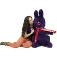 thumbnail image 4 of Personalized Giant Stuffed Purple Bunny 42 Inch Soft American Made Plush Rabbit Made in USA America, 4 of 5