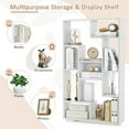 thumbnail image 6 of Costway 47" Tall Bookshelf Modern Geometric Bookcase with Open Shelves Anti-tipping Kits White, 6 of 9