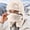 Beige, variant on Men's Winter Trapper Hat with Detachable Face Mask, Full Coverage Snap Closure Plush Lined Wind Resistant Cold Weather Ushanka Earflap Hat for Skiing Hiking Gray