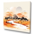 thumbnail image 2 of Designart "Landscape of Fulani Nomads" Landscapes Wall Art - Global Orange Africa Landscape Hallway Wall Art Decor, 2 of 6