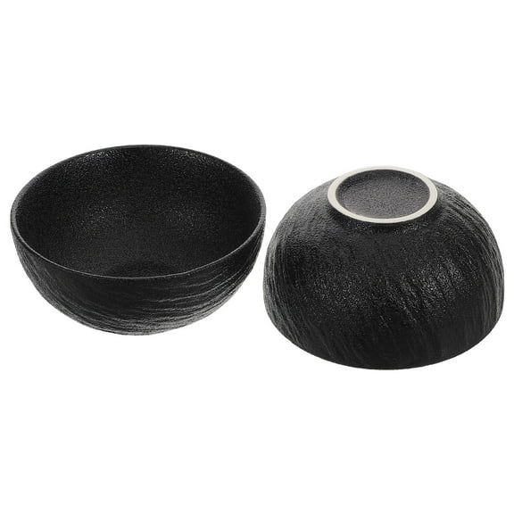 WHAMVOX 2pcs  Ceramic Bowls Rock Texture Porcelain Soup Bowls Modern Fruit Bowls Candy Bowls Salad Serving Bowls For Family Meal And Home Decor
