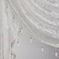 thumbnail image 5 of Xuyuan Lace & Beaded Valance with Waterfall Design - Vintage Floral Swag Sheer Curtain for Over-Sink Kitchen, Living Room, Bedroom, Bathroom, Cafe Decor, 5 of 7