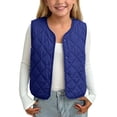 thumbnail image 2 of Bixock Toddler Girls Puffer Vests Girls Zip Up Jackets Kids Fleece Vests Waistcoat Outerwear Sleeveless Crew Neck Padded Thermal Daily Jacket for Kids 2-14Years, 2 of 7
