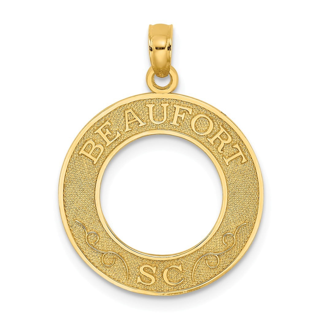 JewelryWeb 14k Gold Beaufort Sc Round Frame (empty