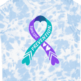 thumbnail image 4 of Inktastic Suicide Prevention Blue and Purple Ribbon with Hearts Boys or Girls Toddler T-Shirt, 4 of 5