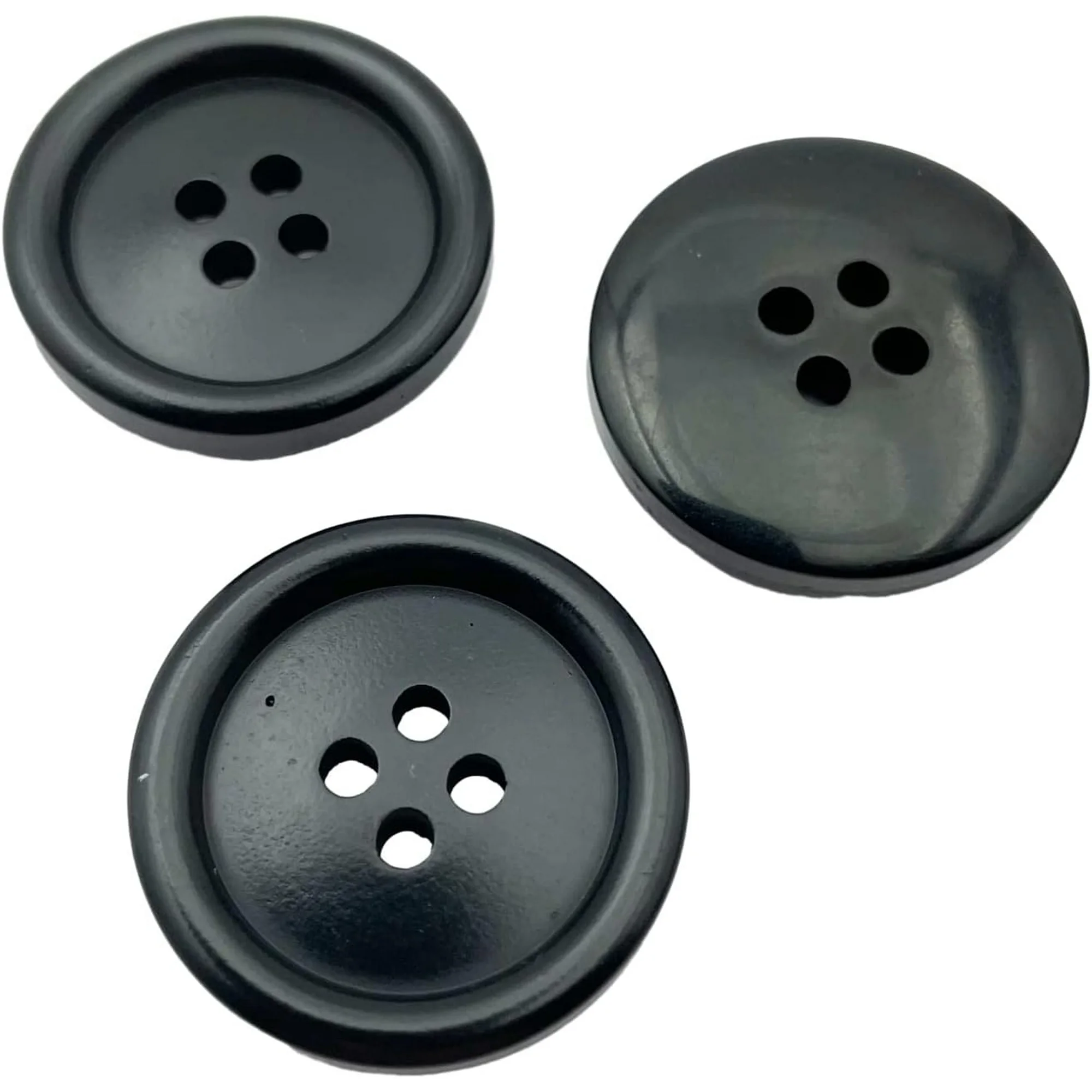 20PCS 25mm Black Buttons Large Resin DIY Sewing Tailor Crafts Coats Clothes Q4617
