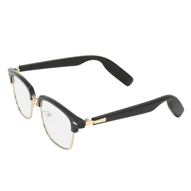 Music Glasses, Replaceable Frame Smart Glasses IP67 Waterproof Hands Free Calling Human Body Sensing Open Ear Speaker For Running