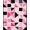 Pink Black White, Pattern 10, variant on ODIKA Geometric Modern Abstract Maze With Interlocking Diamond Grid Motif for Playroom, Bedroom, Reading Nook, Pet Friendly & Kids Safe Play