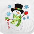 thumbnail image 4 of Inktastic Christmas Snowman in Top Hat with Candy Cane Boys or Girls Baby Bib, 4 of 4