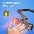 thumbnail image 4 of Headlamp Rechargeable, Ear Mounted LED Head Lamp 1000 Lumen with Motion Sensor & 5 Modes in White and Red Light Headband Flashlight for Adults, Camping, Hiking, Running, Repairs, 4 of 12
