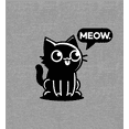 thumbnail image 2 of Black Chibi Cat Youth Heather Gray Crew Neck Short Sleeve Tee-Small, 2 of 4