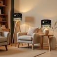thumbnail image 6 of Lampshades 2 Pack Basketball Court Black White Stadium Lights Empty Seats Wooden Floor 13"x13"x10" Light Shade for Table Lamps Floor Lamps Drum Lamp Shades Lampshade Replacement Easy Assembly, 6 of 8
