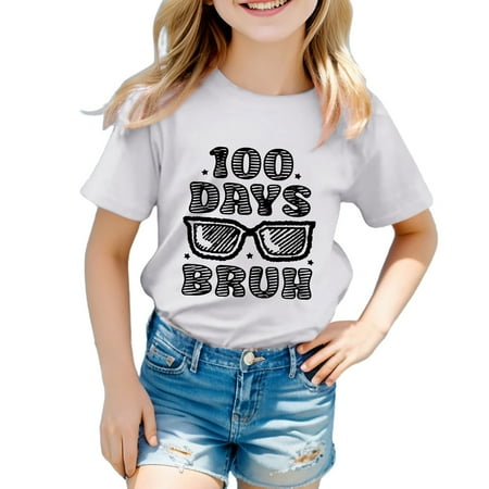 

MQLKF Shirts For Teen Kids Girls Child Short Sleeve Prints T Shirt Trendy Girls Fans Gift Tops Beautiful Comfortable Girls Tee