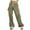 Green, variant on qolati Cargo Pants for Women Baggy Lightweight Zipper Pull On Jogger Trousers Casual High Waisted Multiple Pockets Hiking Cinch Bottom Sweatpants