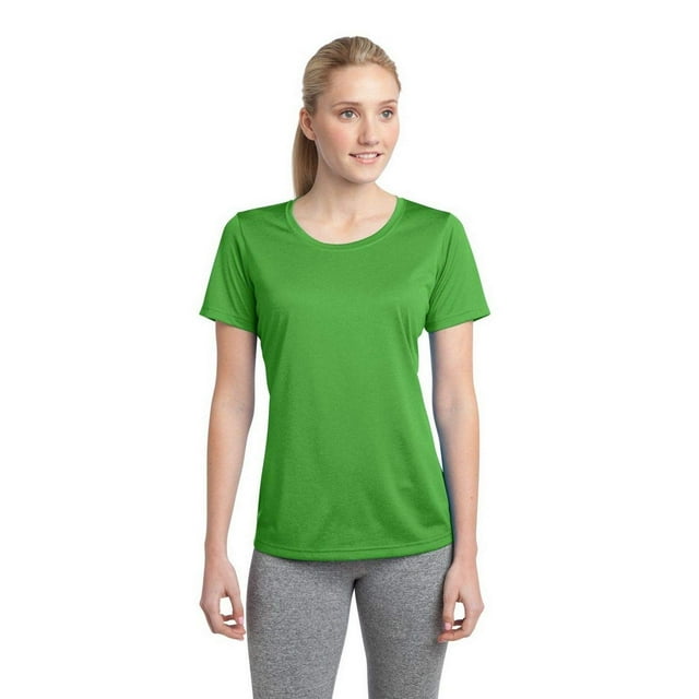 Sport-Tek T-Shirt Col Rond pour Femmes Vert Gazon Chiné