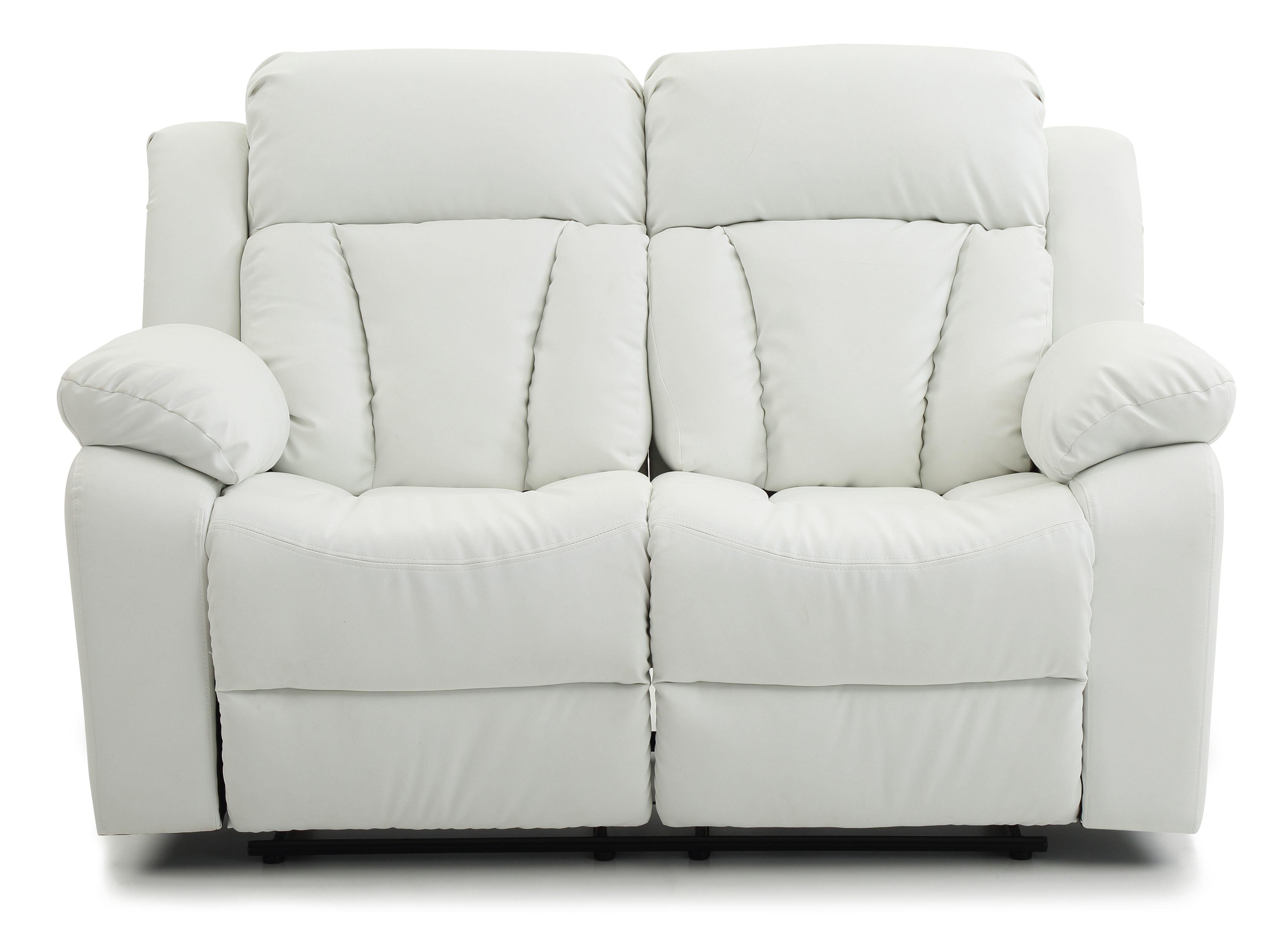 Glory Furniture Daria Reclining Loveseat in White Color