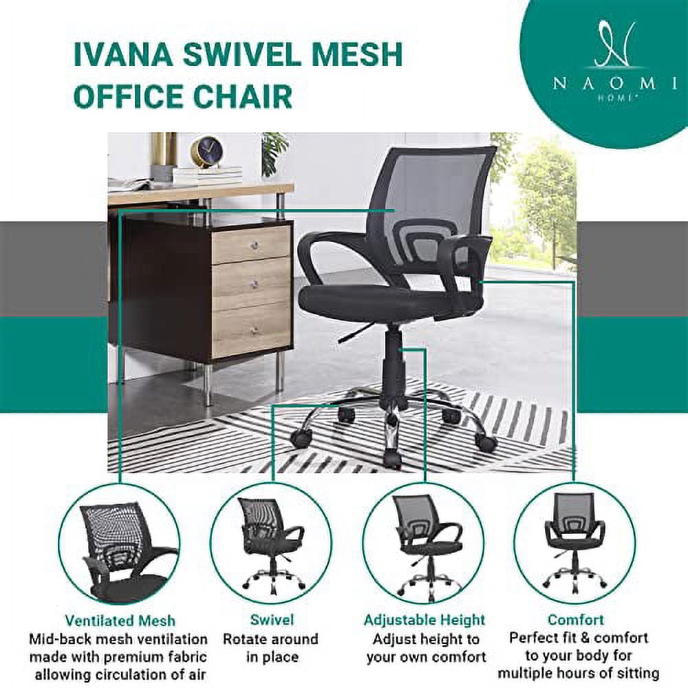 Ivana Blue Mesh Office Chair – Adjustable Height, Tilt & Armrests