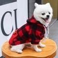 thumbnail image 2 of Dog Hoodie Pet Coat, Cozy Stylish Plaid Dog Winter Sweatshirt Fleece Vest Doggie Pullover Warm Jacke, 2 of 6