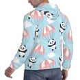 thumbnail image 3 of KLL Cute Panda Flying in the Sky Print Mens Hoodie Long Sleeve Casual Pullover Hooded Sweatshirt Fashion Drawstring Hoodies with Pocket-Medium, 3 of 6