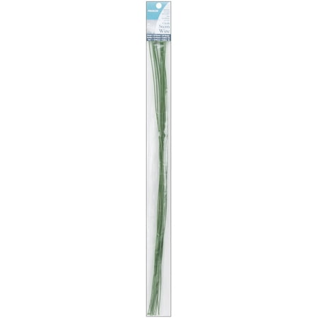 Cloth Covered Stem Wire 20 Gauge 18" 15/Pkg-Green
