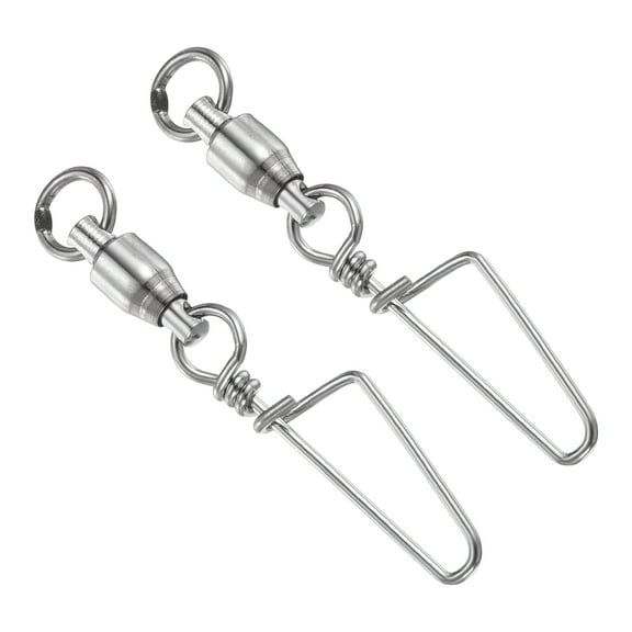 Fishing Snap Swivels, 44lbs Stainless Steel Ball Bearing Tackle 50 Pack