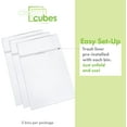 thumbnail image 6 of Clean Cubes 30-Gallon Pop-Up Trash Bins, 3-Pack, White – Disposable, Collapsible, with Fitted Trash Bags, 6 of 7