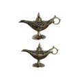 thumbnail image 1 of Statue Sculptures,Wishing Lamp Statues Home Desktop Decorations,Retro Lights Figurines Ornaments Living Room,Sculpture Collectible Artwork Bedroom Bookshelf,Zinc Alloy Decorative Statue Study Gloria Esculturas de estatuas, 1 of 9