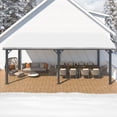 thumbnail image 6 of AECOJOY 10' x 20' Hardtop Gazebo Outdoor Aluminum Pergola ​For Garden, Patio, Backyard-​Black, 6 of 9