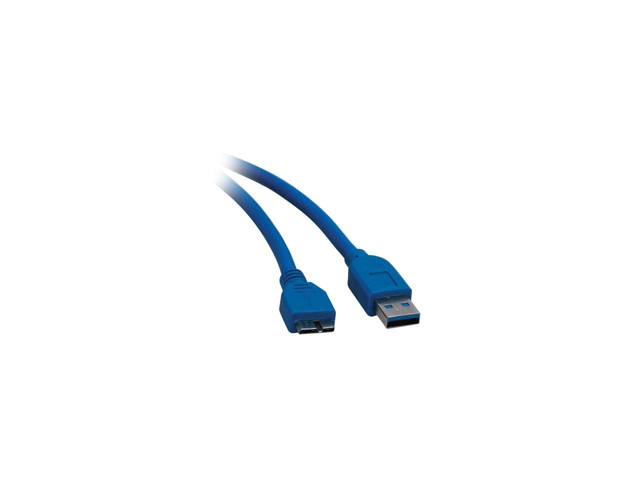 Tripp Lite U326-003 Blue USB 3.0 Super Speed Device cable (A Male to Micro - B Male) - image 3 of 3